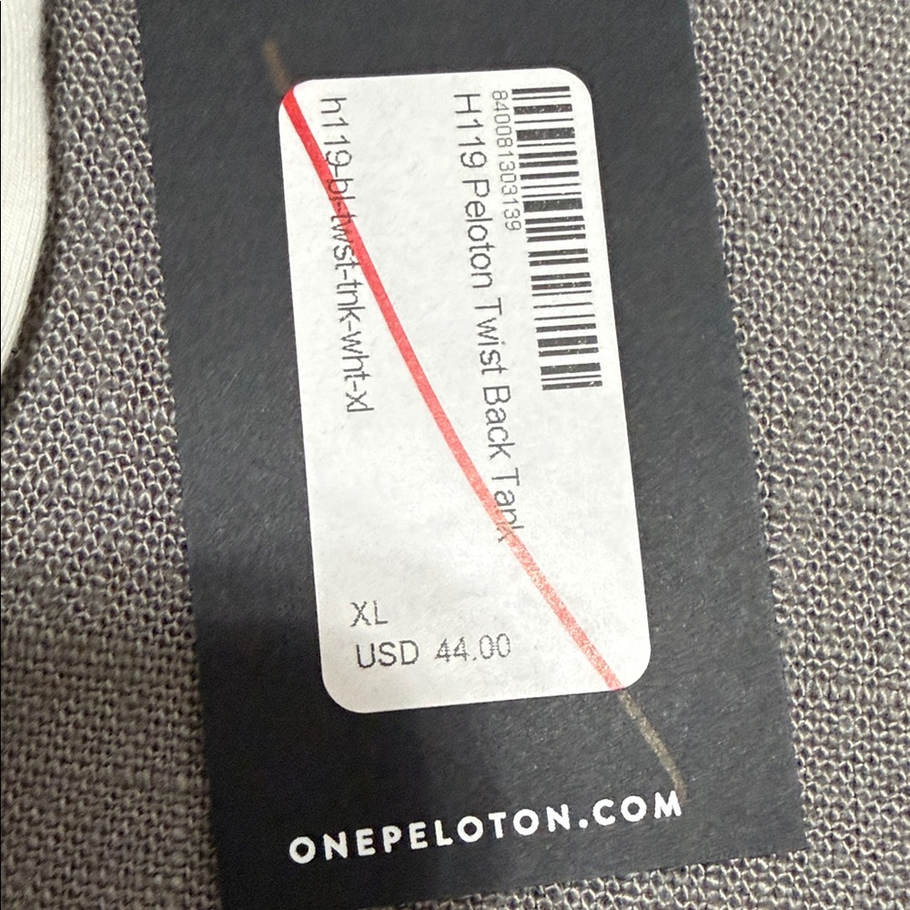 Peloton White Racerback Tank with Green Logo - Picture 4 of 4